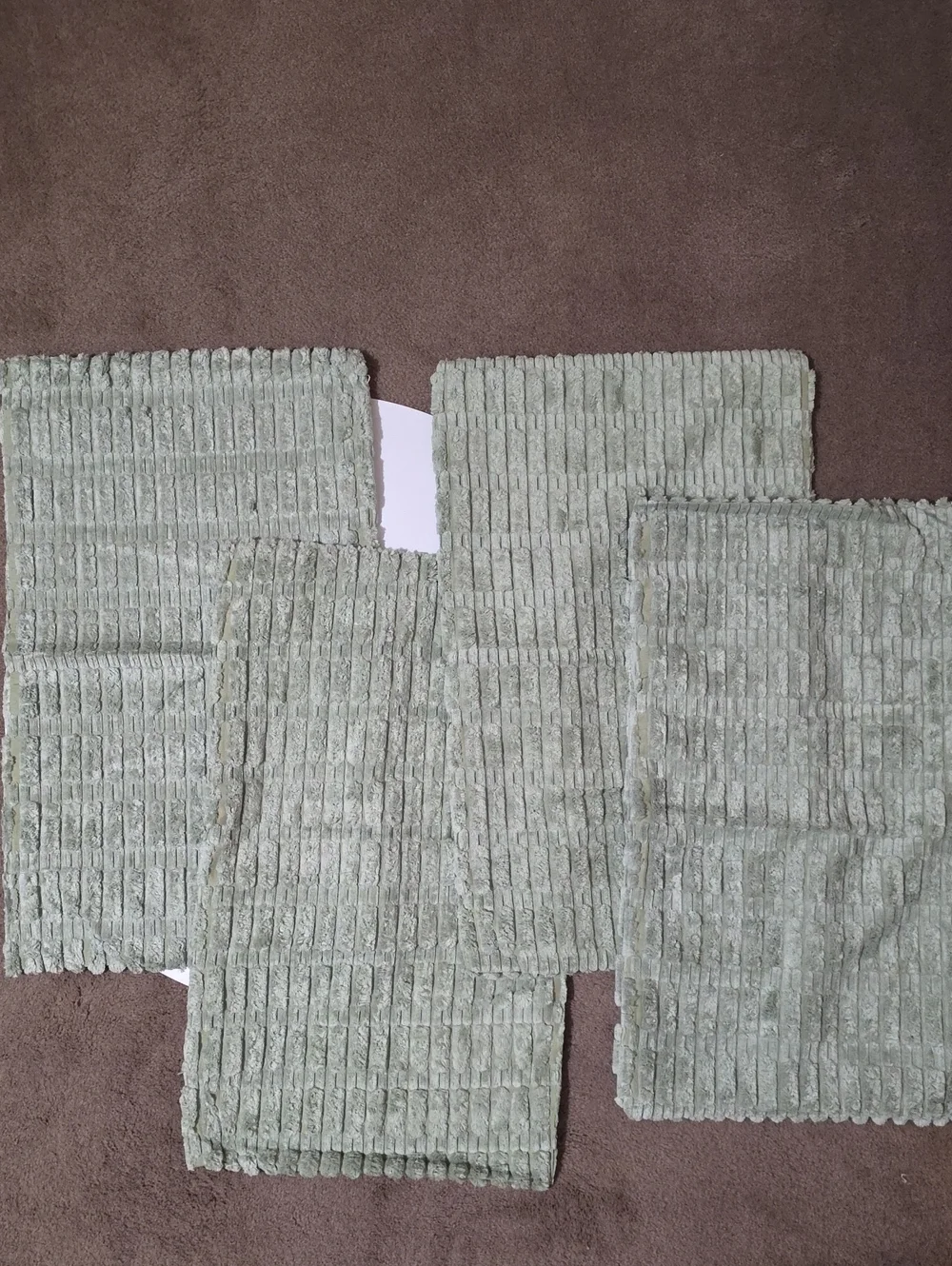 12x20 Set Of 4Plush Ribbed Accent Pillow Cover in Sage Green
